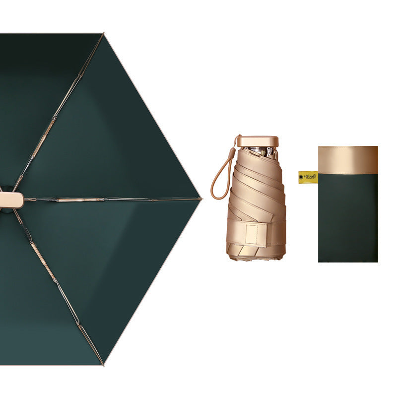 Damen faltbarer und stylischer Regenschirm mit integriertem Flaschenhalter Brehn