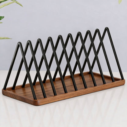 Dreieckiger Metalldraht Schallplatten- & Buchorganisator Rack