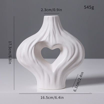Dekorative herzförmige Keramikvase Brehn
