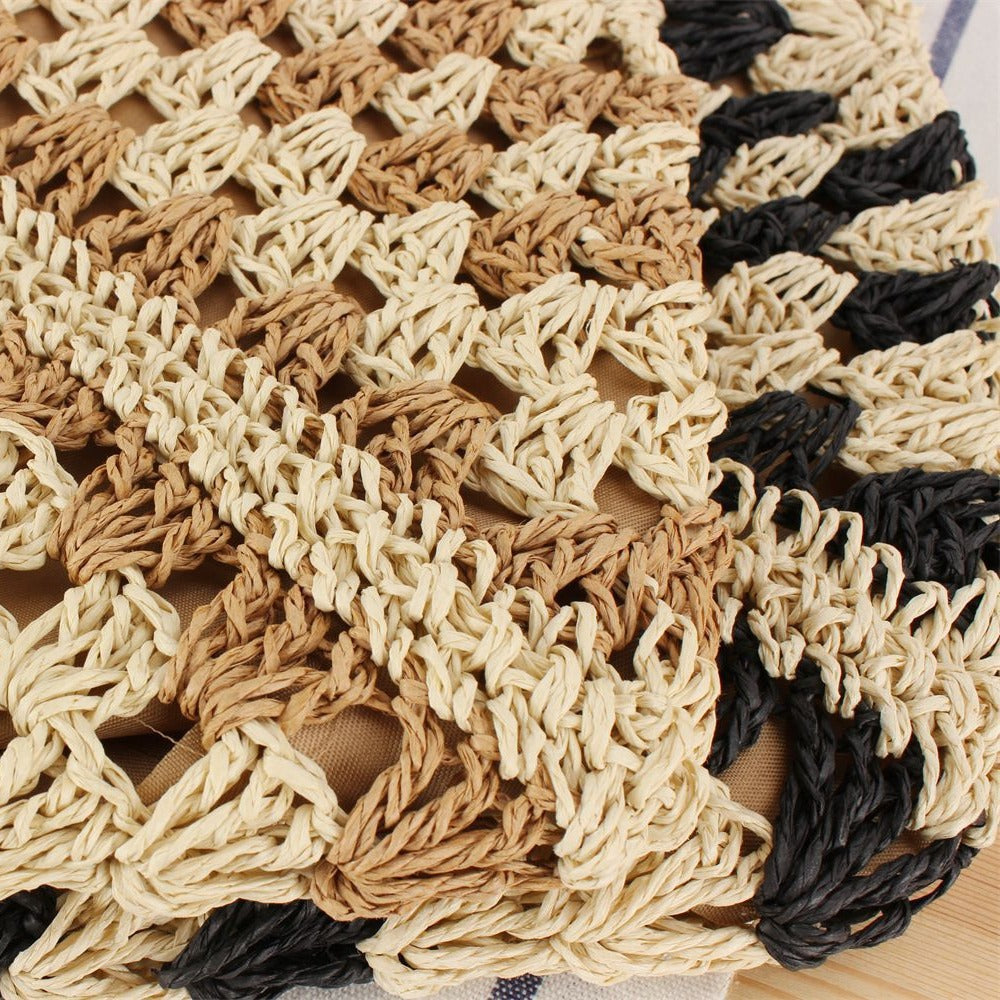 Schultertasche mit Handgeknüpftem Muster und Lederakzenten Brehn