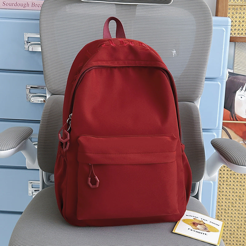 Minimalist Weicher Stoff Schul Rucksack