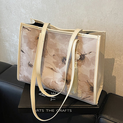 Elegante Blumenmuster-Handtasche
