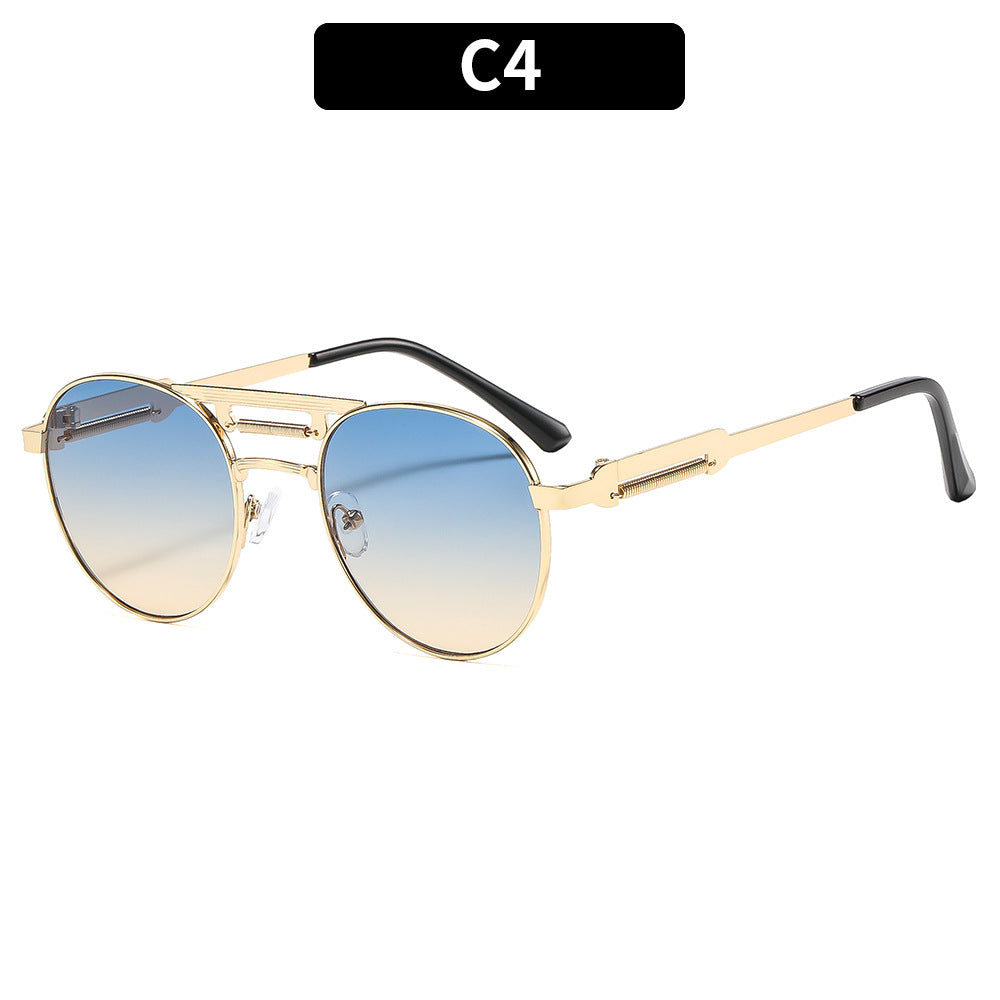 Vintage Aviator Shield Sonnenbrille Klassischer Look