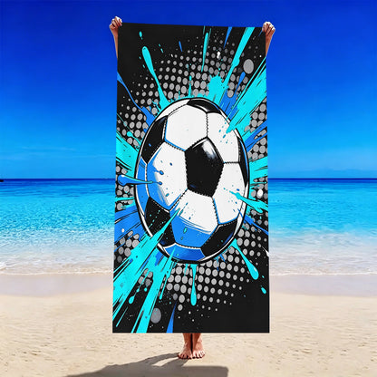 Fußball-Motiv Strandtuch Brehn