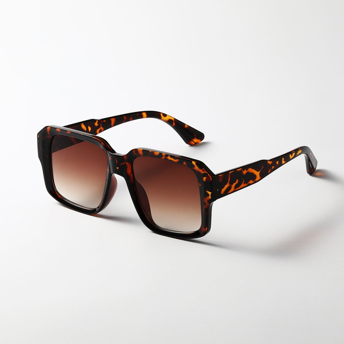 Damen modische quadratische Sonnenbrille im modernen Schildpatt-Design Brehn