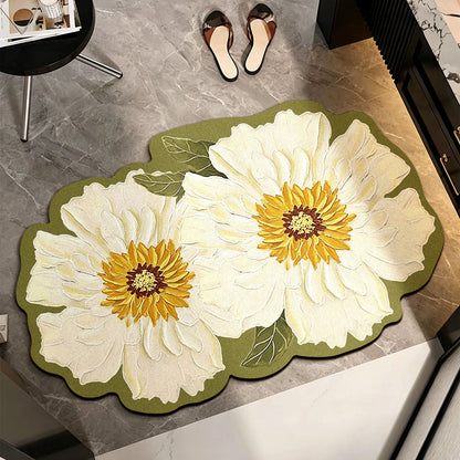 Luxuriöse Blumenmuster-Badematte