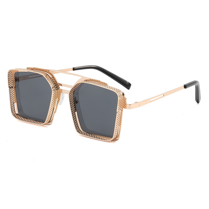Damen Oversized-Sonnenbrille mit luxuriösem Design und geometrischem Rahmen Brehn