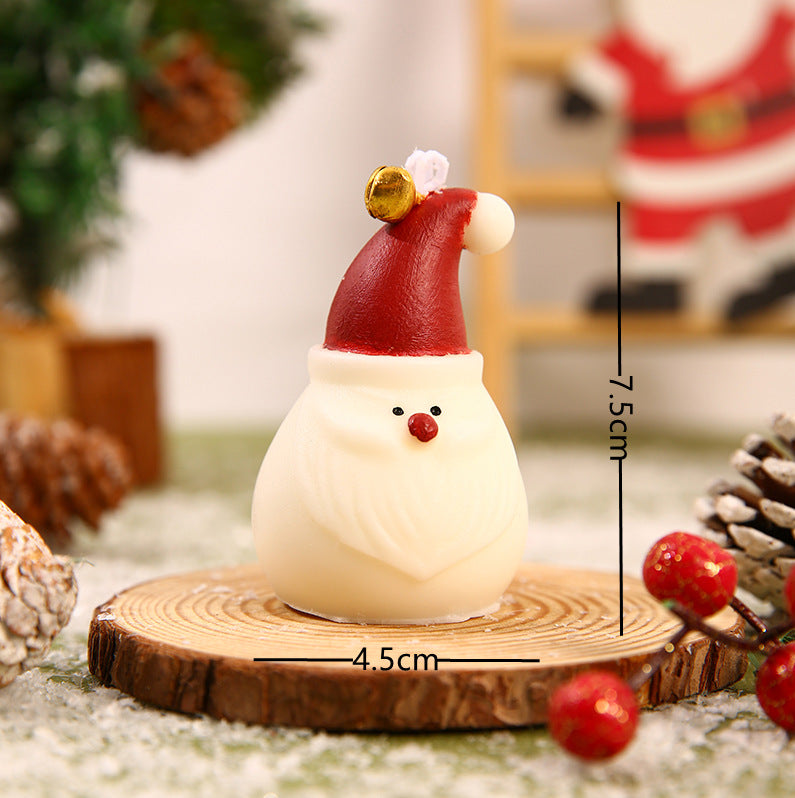 Mini Handgegossene Santa Figurine Dekorative Wachskerze