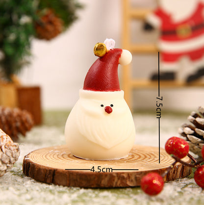 Mini Handgegossene Santa Figurine Dekorative Wachskerze