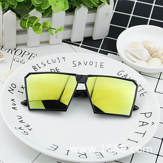 Damen Modische Sport-Sonnenbrille mit eckigem Rahmen und verspiegelten Gläsern Brehn