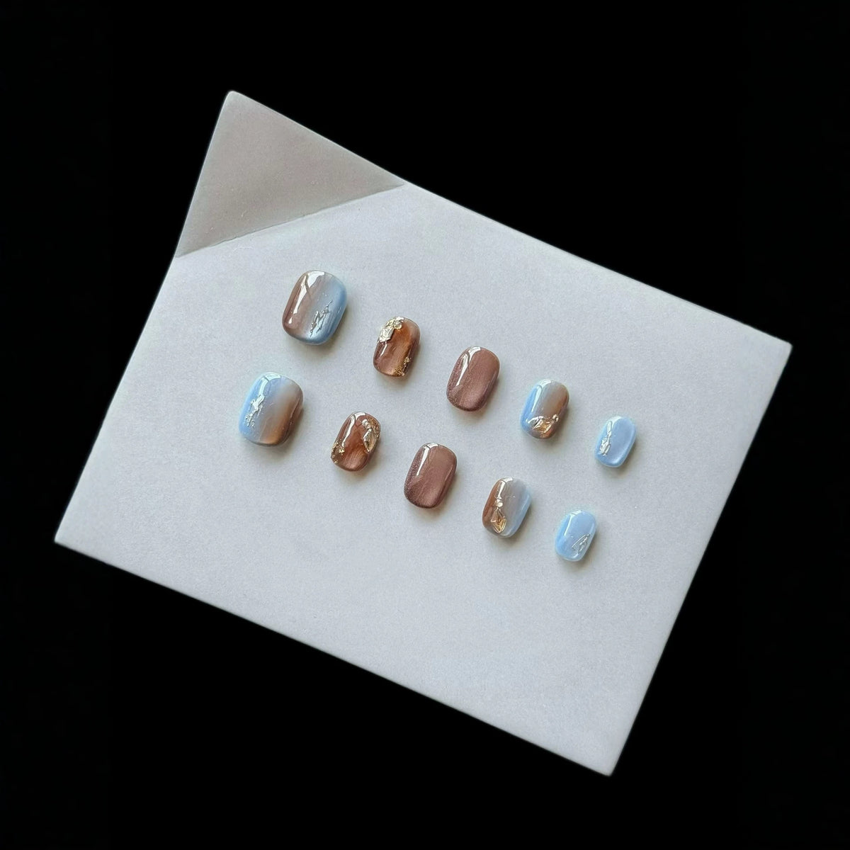 Künstlerisches Ombre Gel Press-On Nail Set