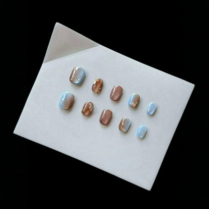 Künstlerisches Ombre Gel Press-On Nail Set