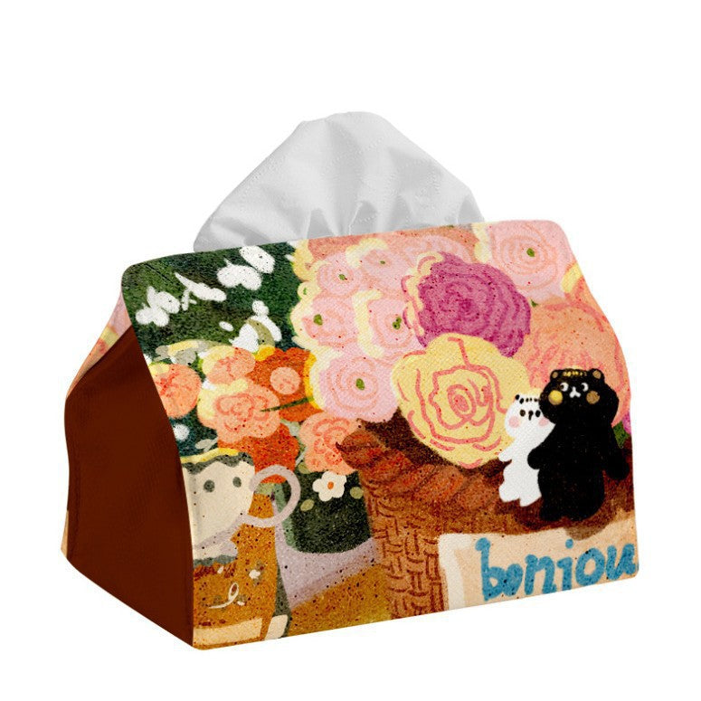 Dekorativer tissue box cover im Cartoon-Design Brehn