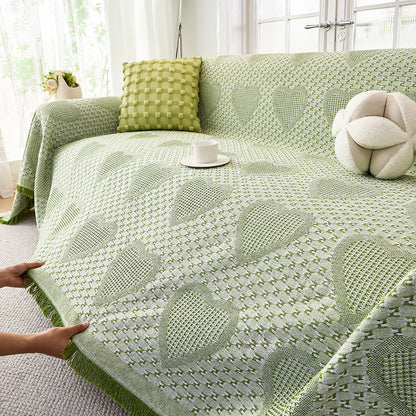 Gemütliche Herzmuster Sofa-Wurfdecke