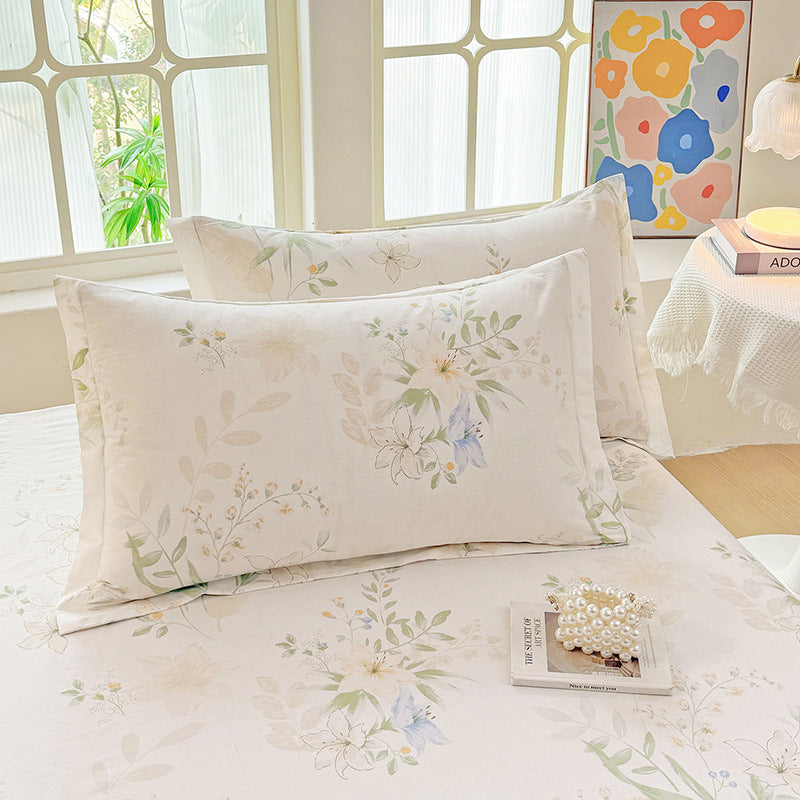 Blumenmuster Kissenbezug Set