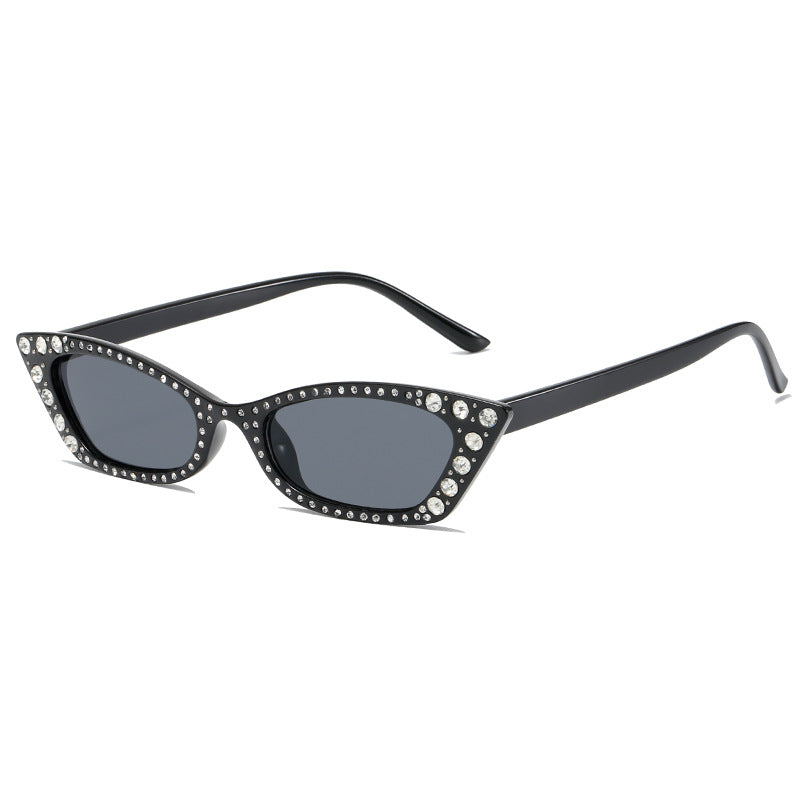 Damen extravagante Cat-Eye Sonnenbrille mit Kristallverzierung Brehn