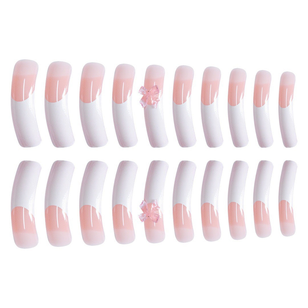Elegante mit Schleifen verzierten Acryl-Presse-Nägel Brehn