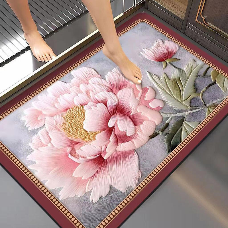 Künstlerische Florale Badmatte Brehn