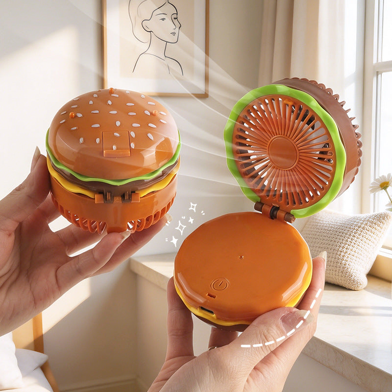 Damen kreativer Mini-Ventilator im Hamburger-Stil Brehn