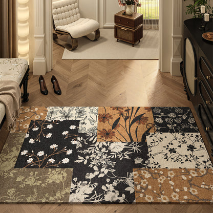 Dekorativer floral Patchwork-Teppich
