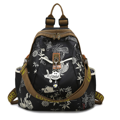 Künstlerischer Floral Gemusterter Rucksack Brehn