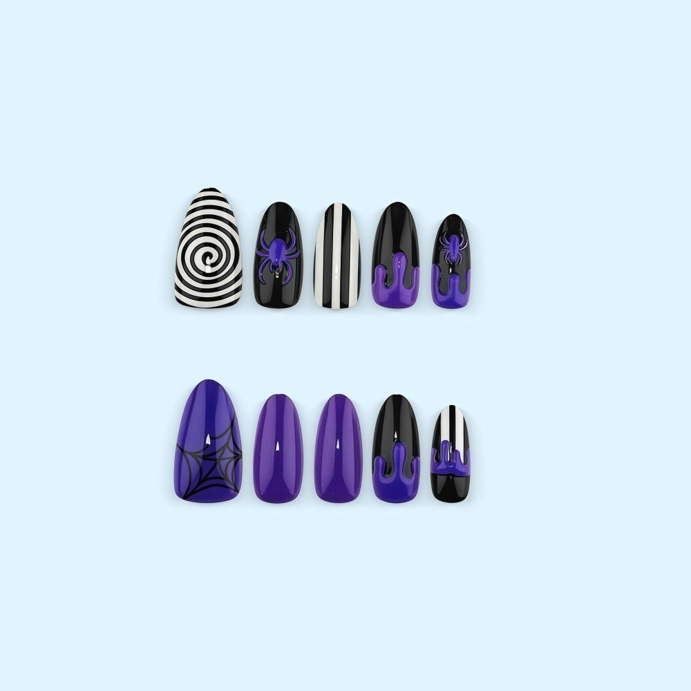 Kreatives Kunstnagelset mit Halloween-Motiv Brehn