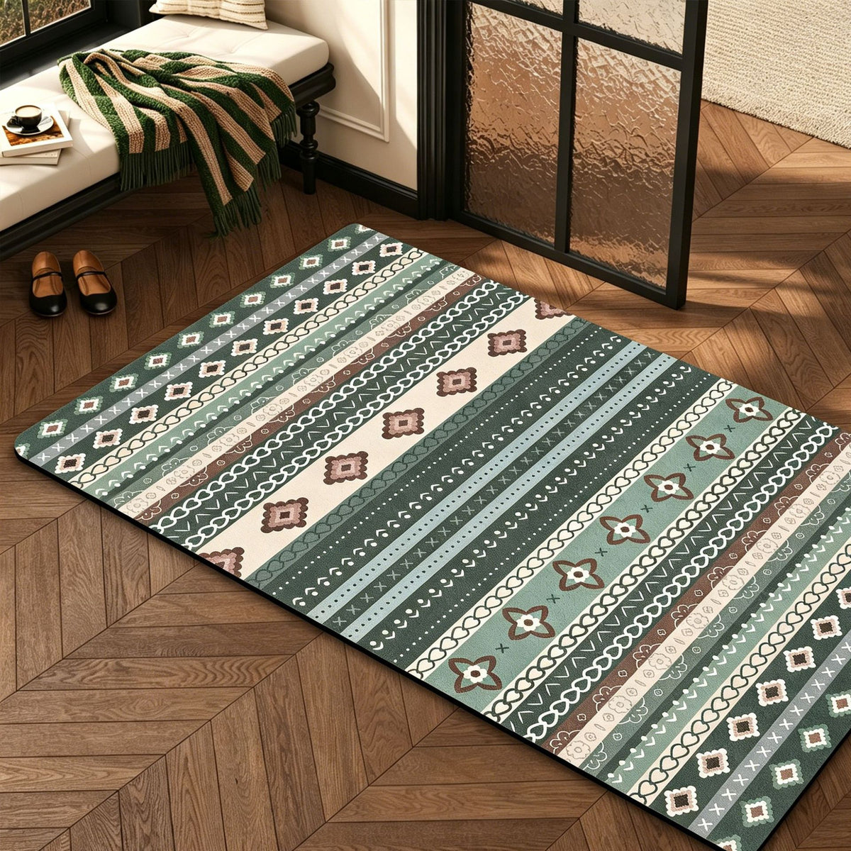 Stylische geometrische Muster Badezimmermatte Brehn