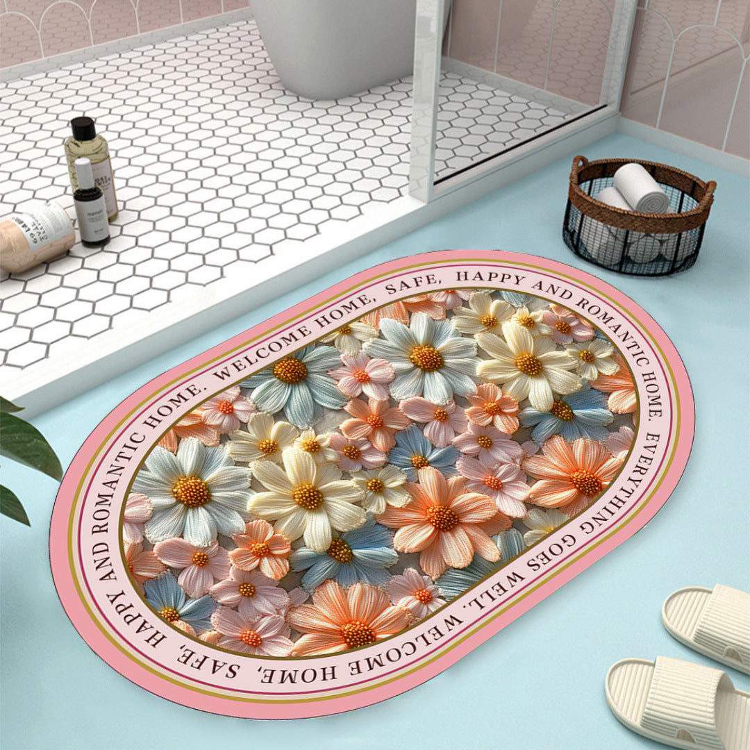 Florales Design Badteppich Brehn