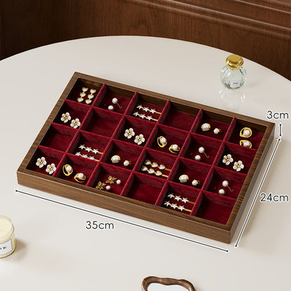 Zwölf-Fächer Bambus Schmuck Organizer Tray