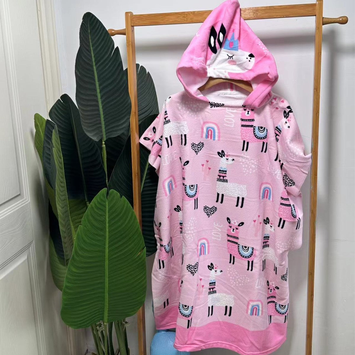 Kinder Haifisch-Design Kapuzenhandtuch Poncho Brehn