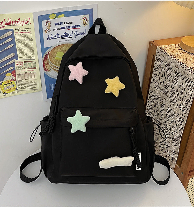 Niedlicher verspielter Rucksack mit Stern-Applikationen