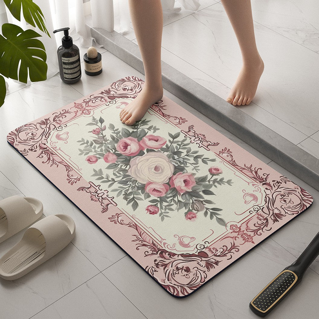 Vintage Floral Badmatte Brehn