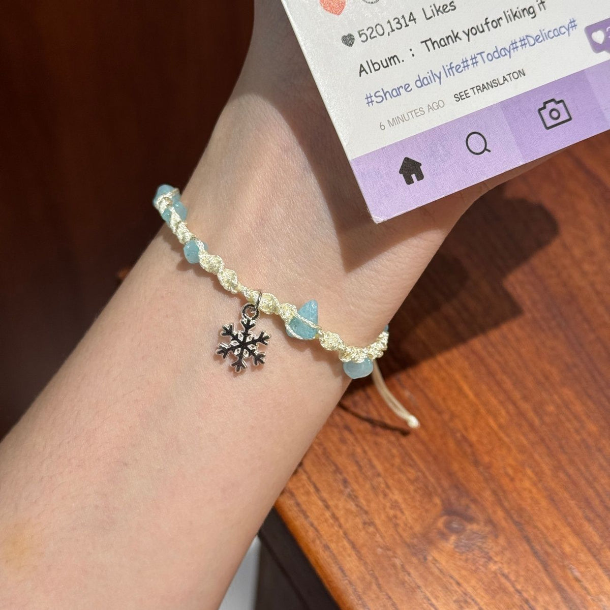 Crystal Charm Armband Brehn
