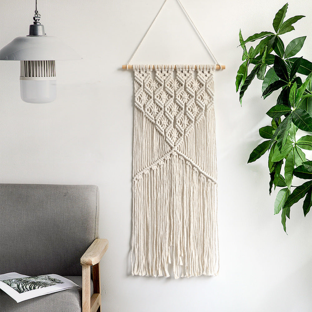Macramé Wanddekoration mit kreativen Fransen