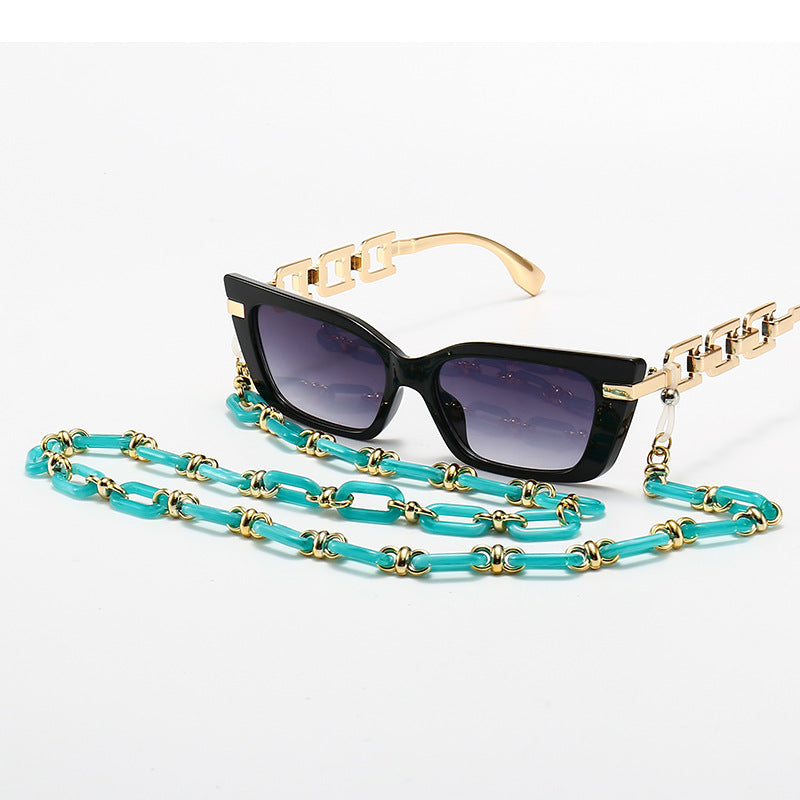 Fashion Cat-Eye Sonnenbrille mit eleganter Kette Brehn