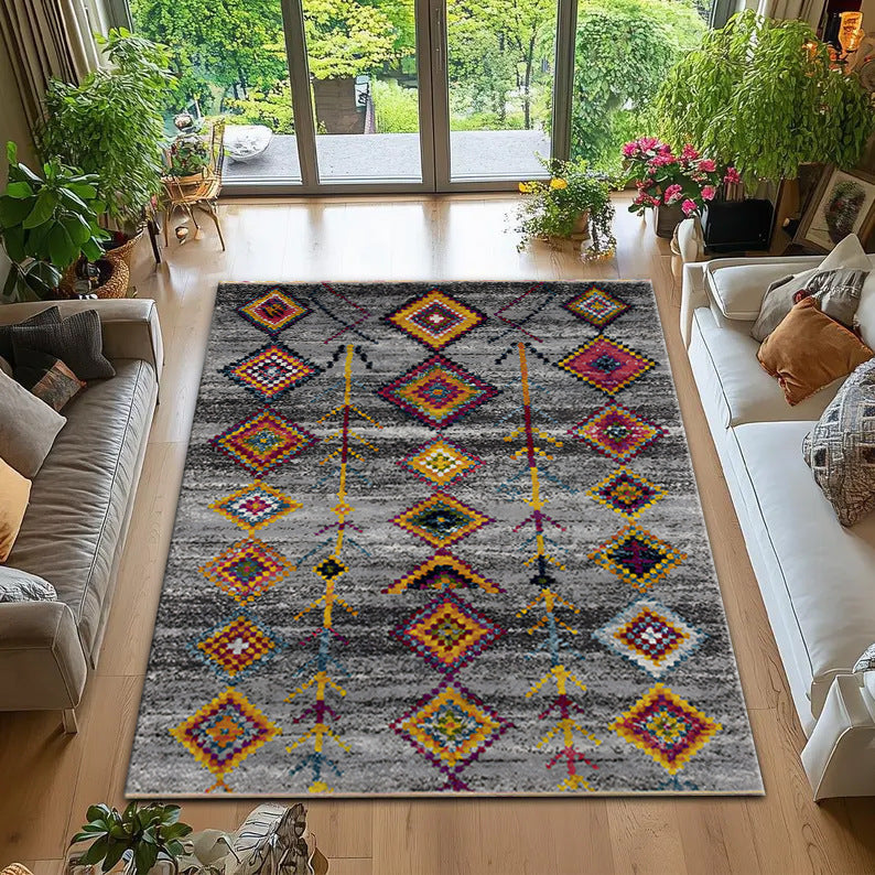 Bohemian geometrisches Muster Teppich Brehn