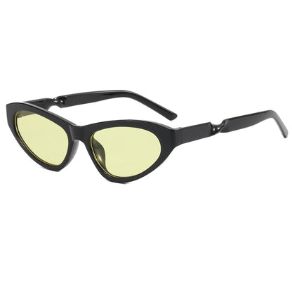 Cat-Eye Design Sonnenbrille mit blauen Gläsern