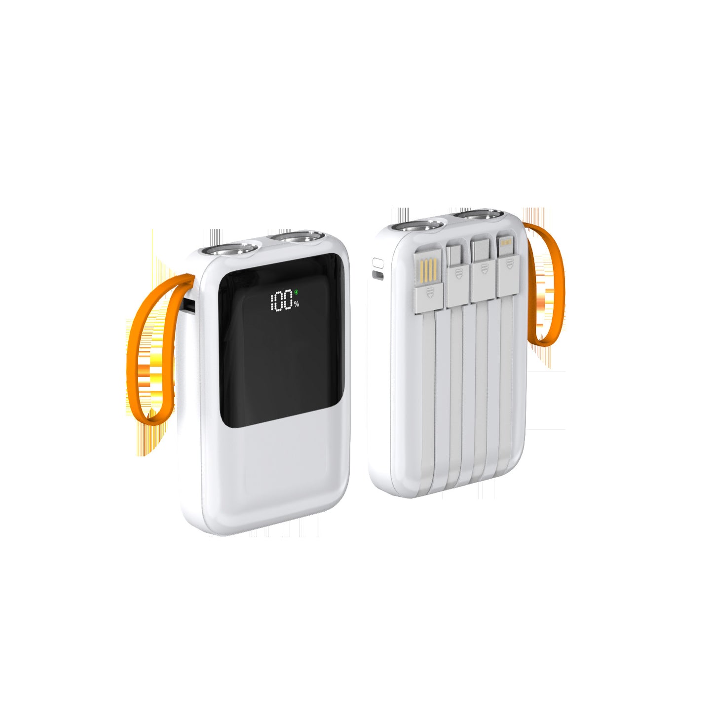 Tragbare Powerbank mit Vielseitigen Ladeanschlüssen und Led-Anzeige Brehn