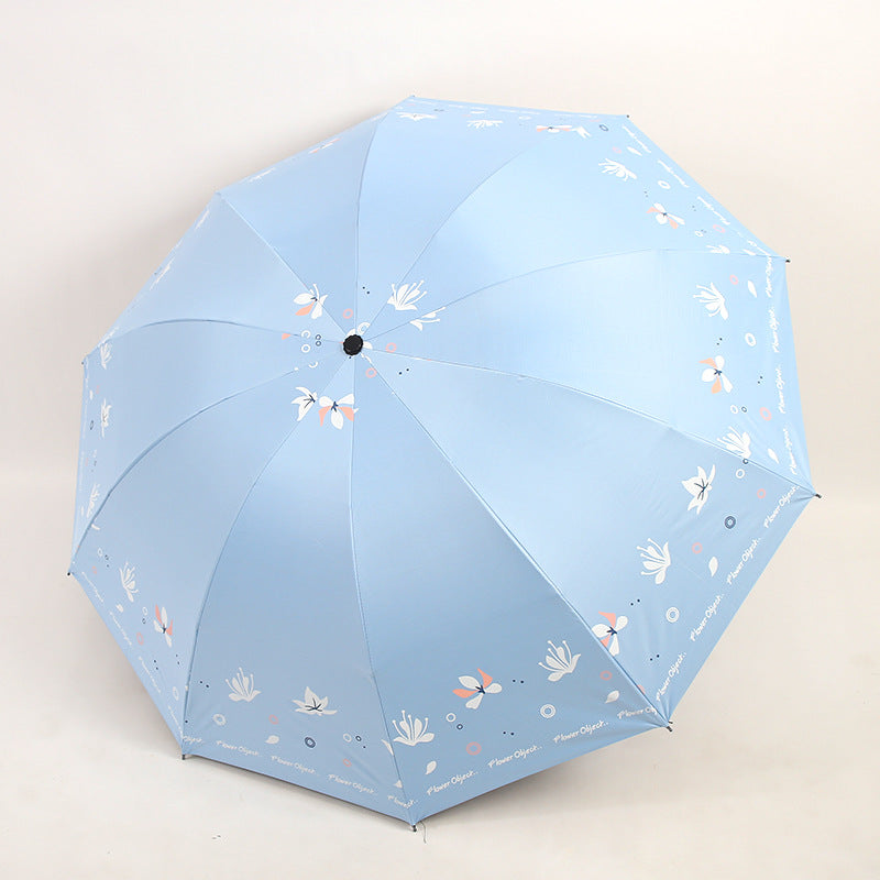 Damen eleganter Schirm mit floralem Druckdesign Brehn