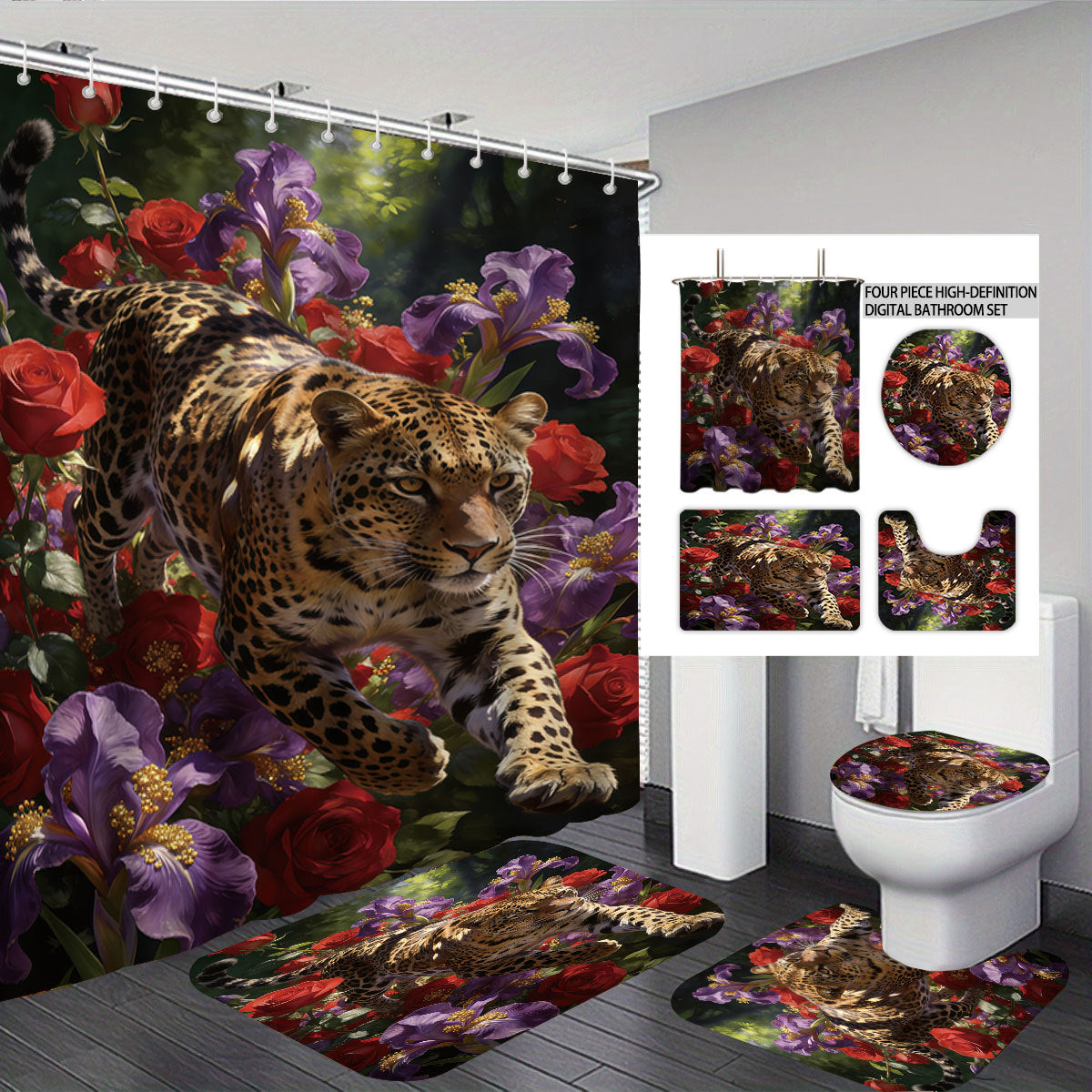 Herbstblätter digitales Badezimmer-Set Brehn