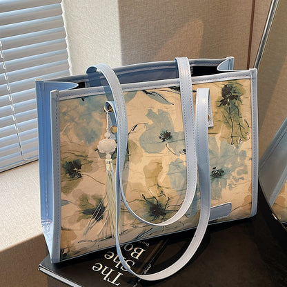 Elegante Blumenmuster-Handtasche