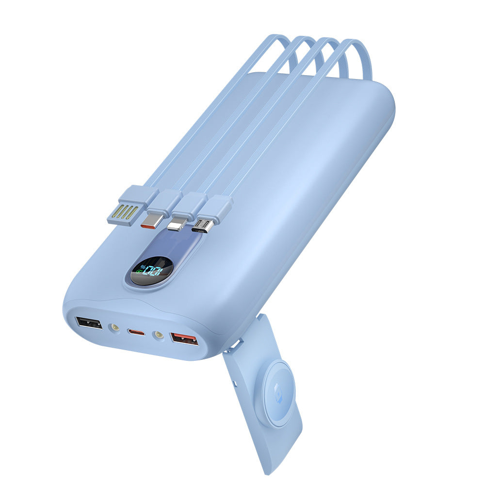 Powerbank mit Integrierten Ladekabeln und Lcd-Anzeige Brehn