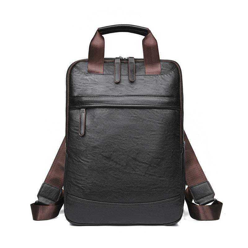 Eleganter Leder Laptop Rucksack Brehn