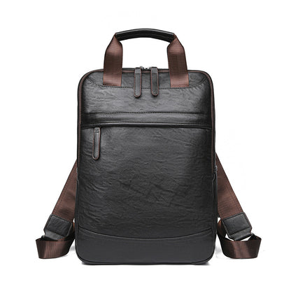 Eleganter Leder Laptop Rucksack Brehn
