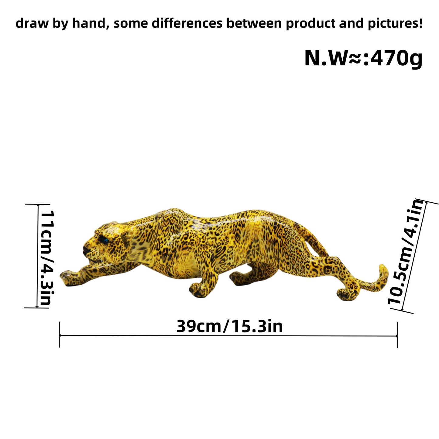 Kunstvolle Panther Skulptur aus Handarbeit Brehn