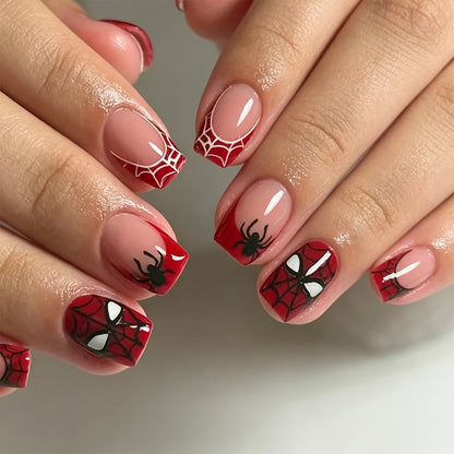 Spider Web Halloween Nagelkunst Erweiterungen Brehn