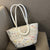 Damen Modische Handtasche mit buntem Baumwollgeflecht Brehn