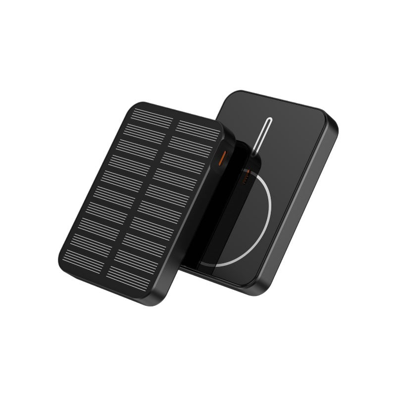 Solarbetriebene Powerbank mit Schnellladefunktion und LED-Licht Brehn