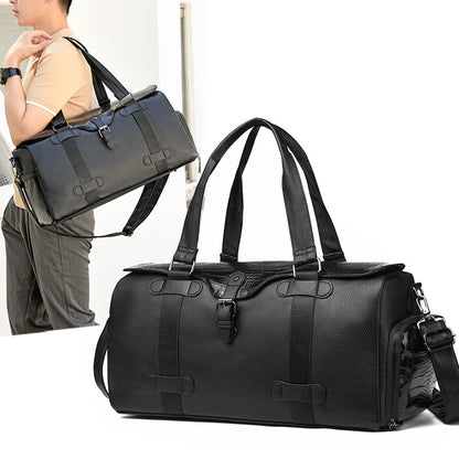 Klassische Leder Reise-Duffel-Tasche Brehn