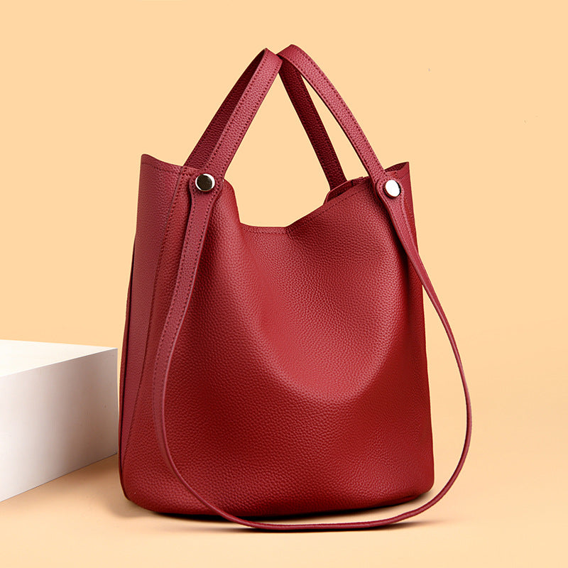 Legere Leder Eimer Tasche Brehn